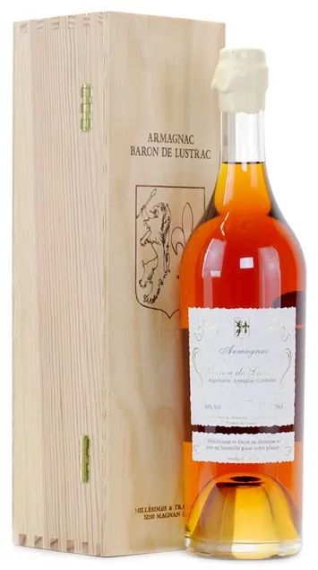 BARON DE LUSTRAC BAS-ARMAGNAC 1962 Cepage Ugni Blanc - 1