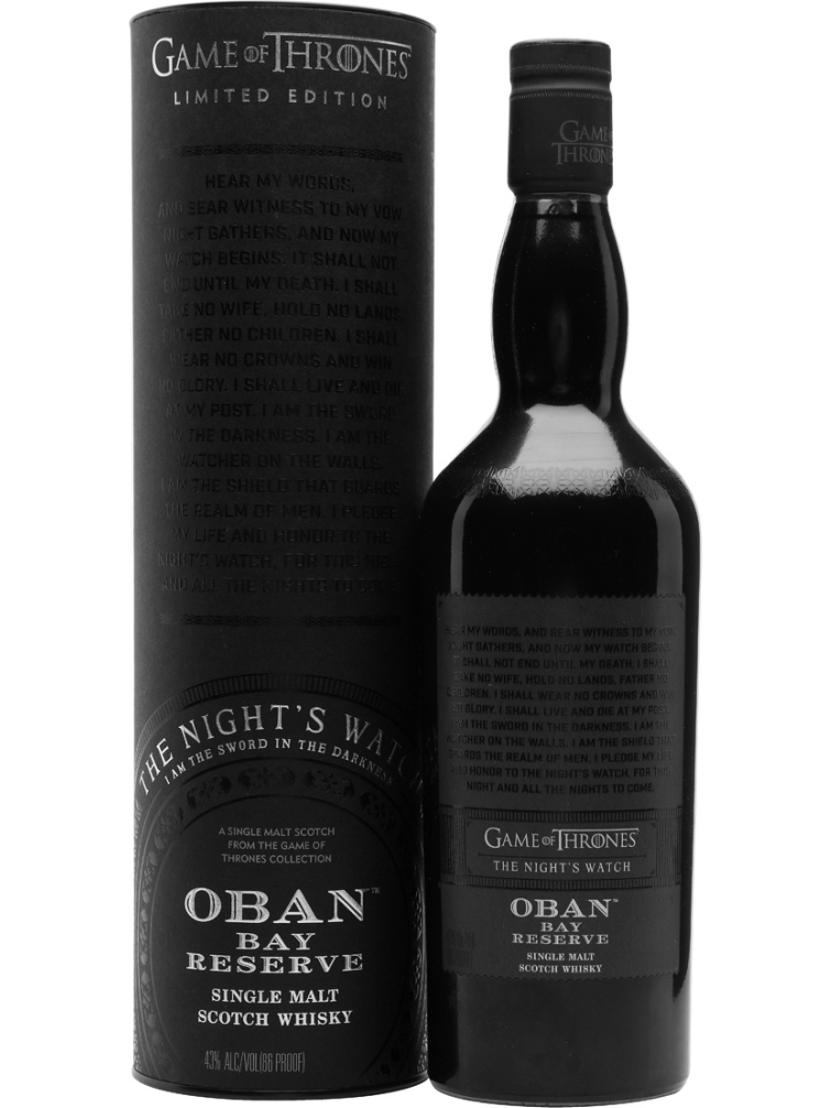OBAN BAY RESERVE GAME OF THRONES THE NIGHTS WATCH
