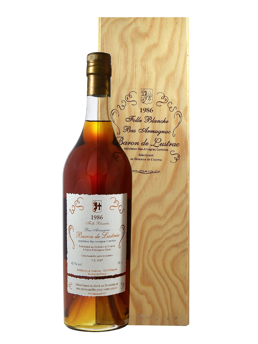 BARON DE LUSTRAC BAS-ARMAGNAC 1986 Cepage Folle Blanche