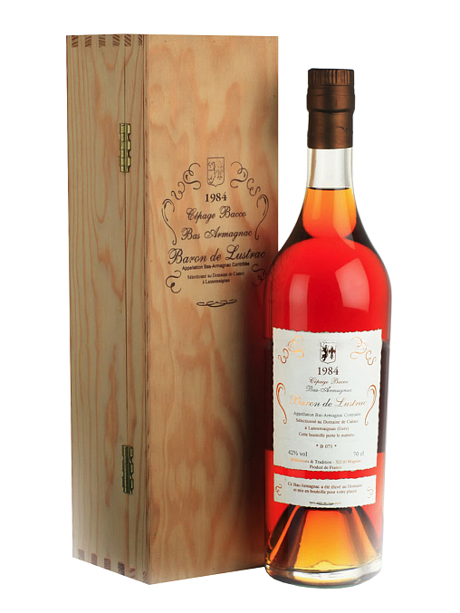 BARON DE LUSTRAC BAS-ARMAGNAC 1984 Cepage Bacco - 1